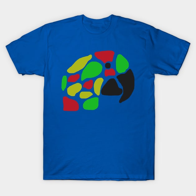 Splotchy Macaw Head T-Shirt by Rigel401